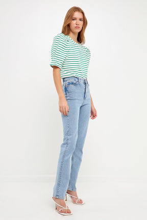 ENGLISH FACTORY - Stripe Women Knit Shirt - TOPS available at Objectrare