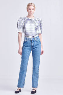 ENGLISH FACTORY - English Factory - Stripe Women Knit Shirt - SHIRTS & BLOUSES available at Objectrare