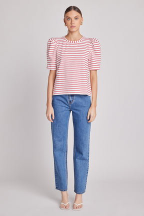 ENGLISH FACTORY - Stripe Women Knit Shirt - TOPS available at Objectrare