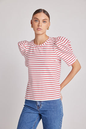 ENGLISH FACTORY - Stripe Women Knit Shirt - TOPS available at Objectrare