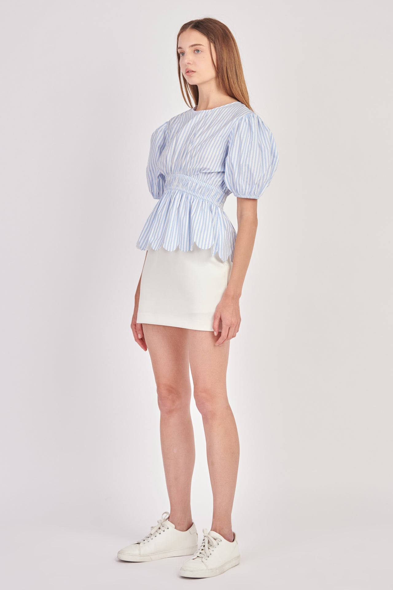 ENGLISH FACTORY - English Factory - Striped Puff Sleeve Top - TOPS available at Objectrare