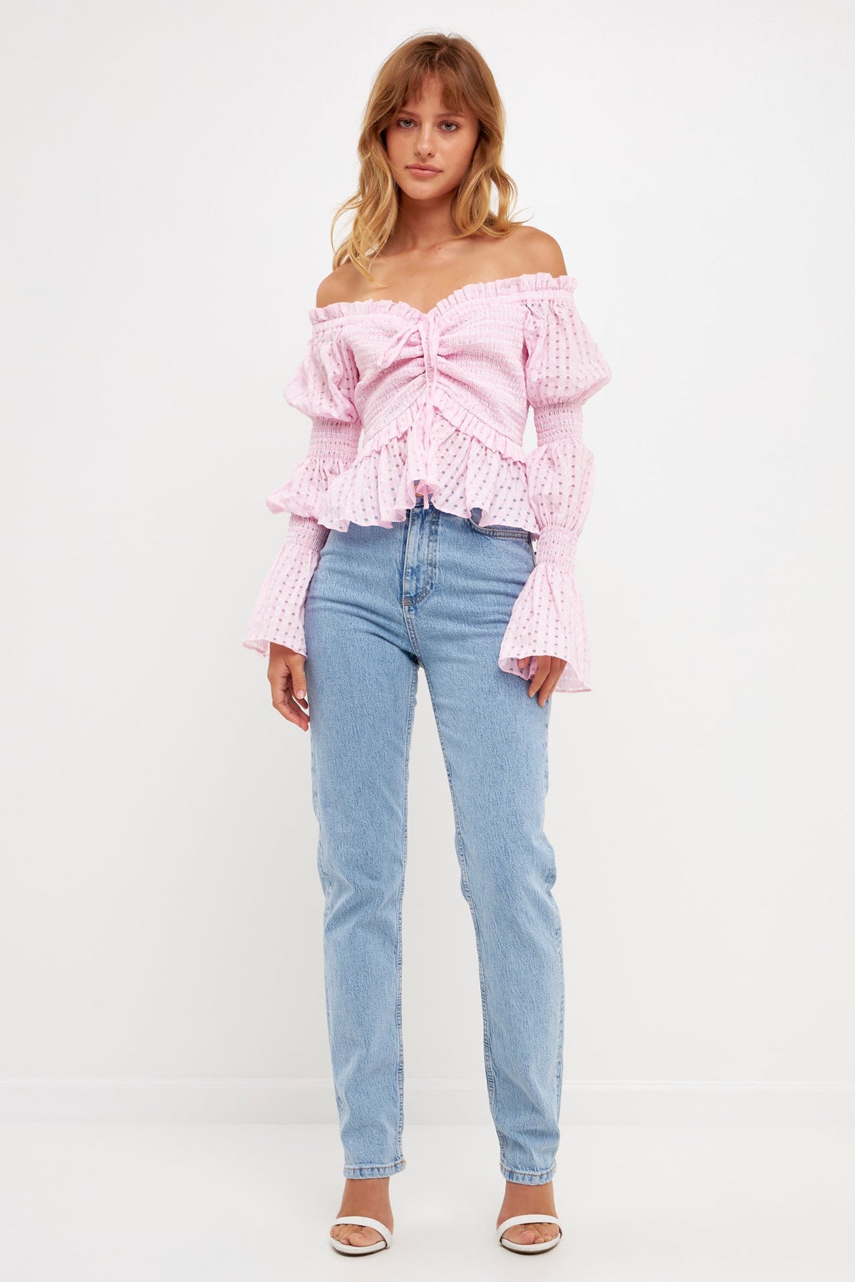 ENGLISH FACTORY - Off the Shoulder Smocked Top - TOPS available at Objectrare