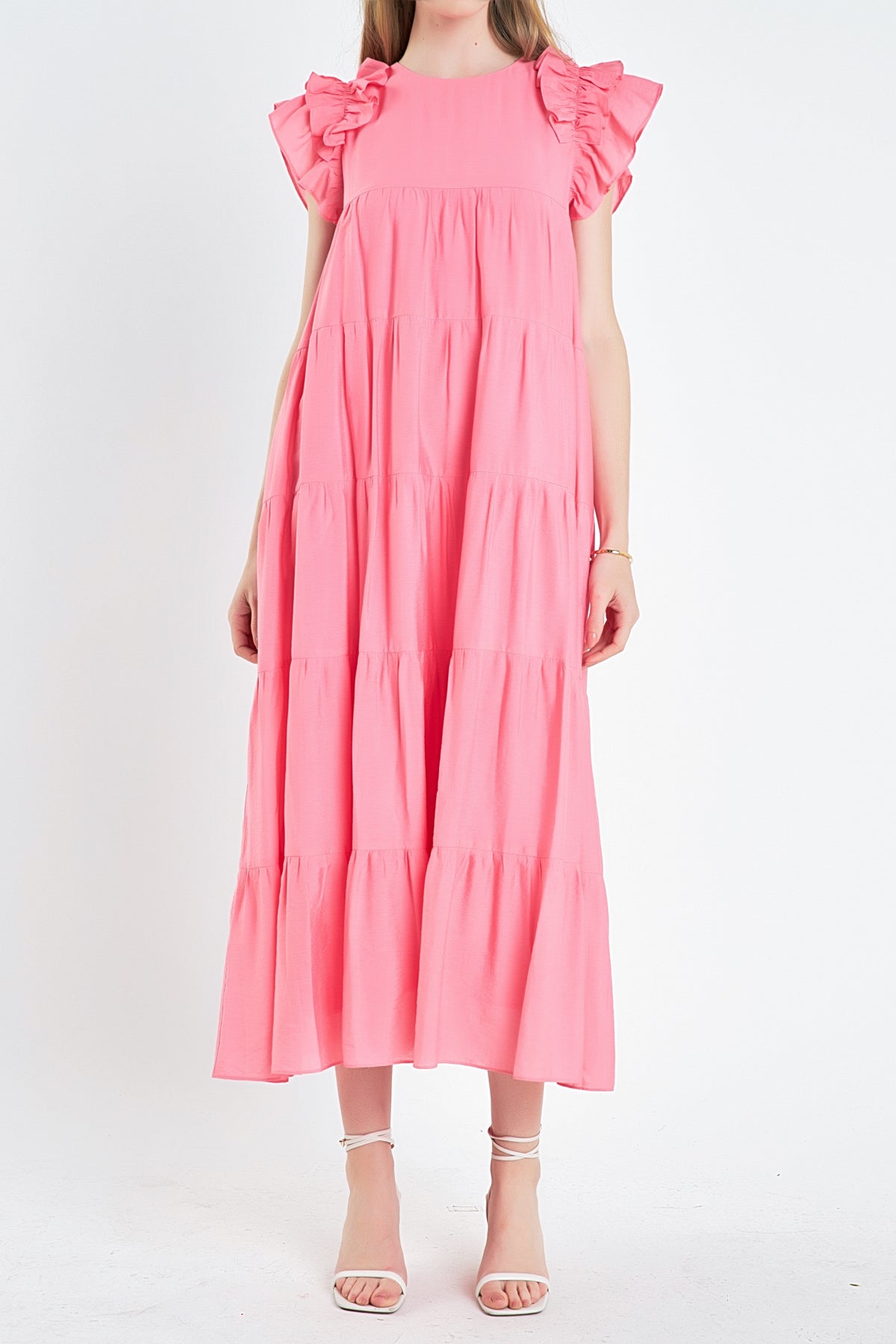 ENGLISH FACTORY - Tiered Ruffle Detail Maxi Dress - DRESSES available at Objectrare