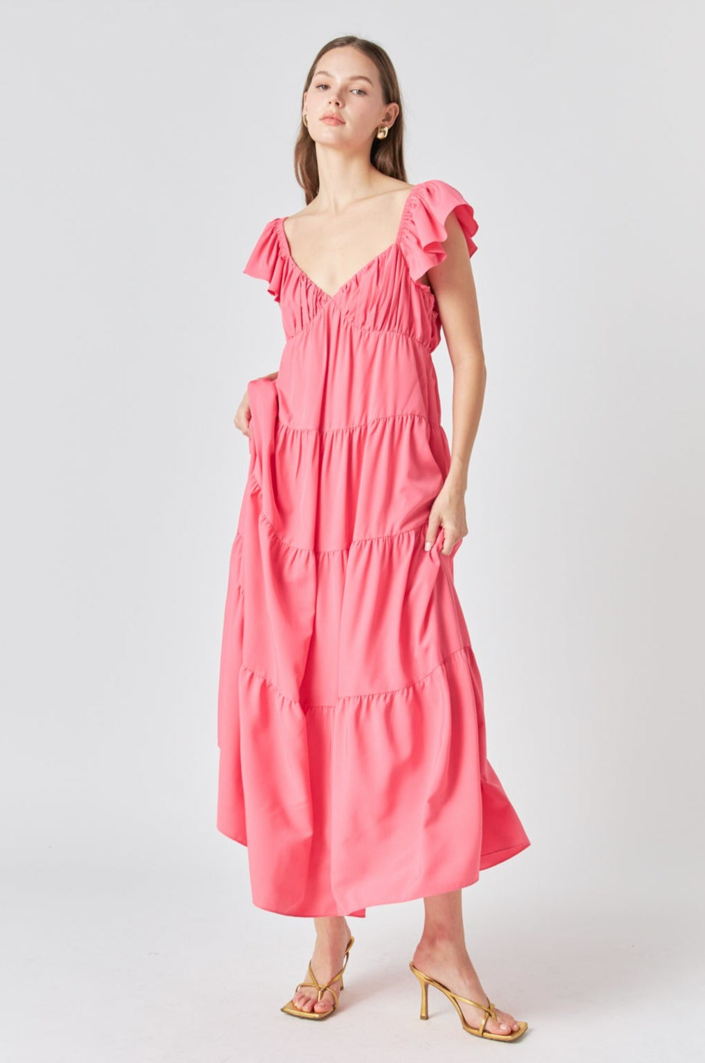 ENDLESS ROSE - Back Bow Tie Maxi Dress - DRESSES available at Objectrare