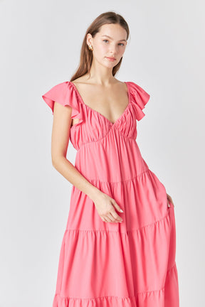 ENDLESS ROSE - Back Bow Tie Maxi Dress - DRESSES available at Objectrare