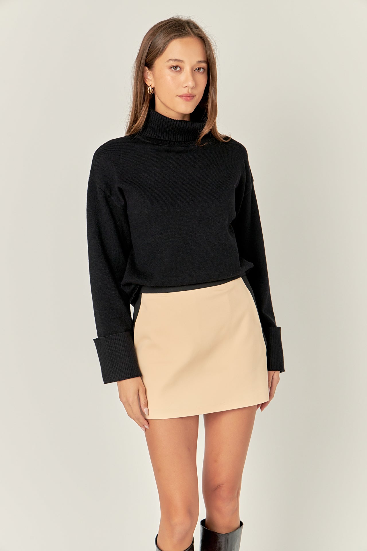 ENGLISH FACTORY - Color Block High-Waisted Skort - SKORTS available at Objectrare