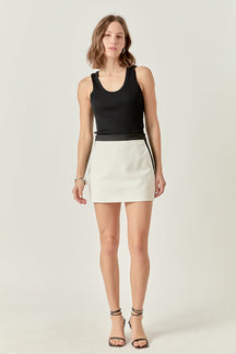 ENGLISH FACTORY - Color Block Skort - SKORTS available at Objectrare