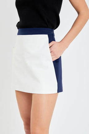 ENGLISH FACTORY - English Factory - Color Block Skort - SKORTS available at Objectrare