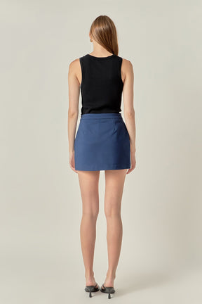 Colorblock High-Waisted Skort