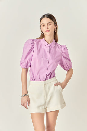 ENGLISH FACTORY - Peter Pan Collar Shirt - TOPS available at Objectrare
