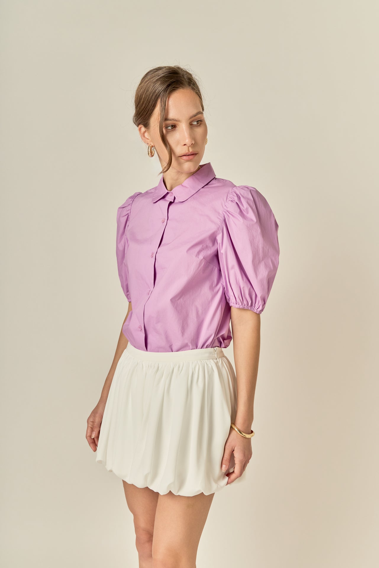 ENGLISH FACTORY - Peter Pan Collar Shirt - TOPS available at Objectrare