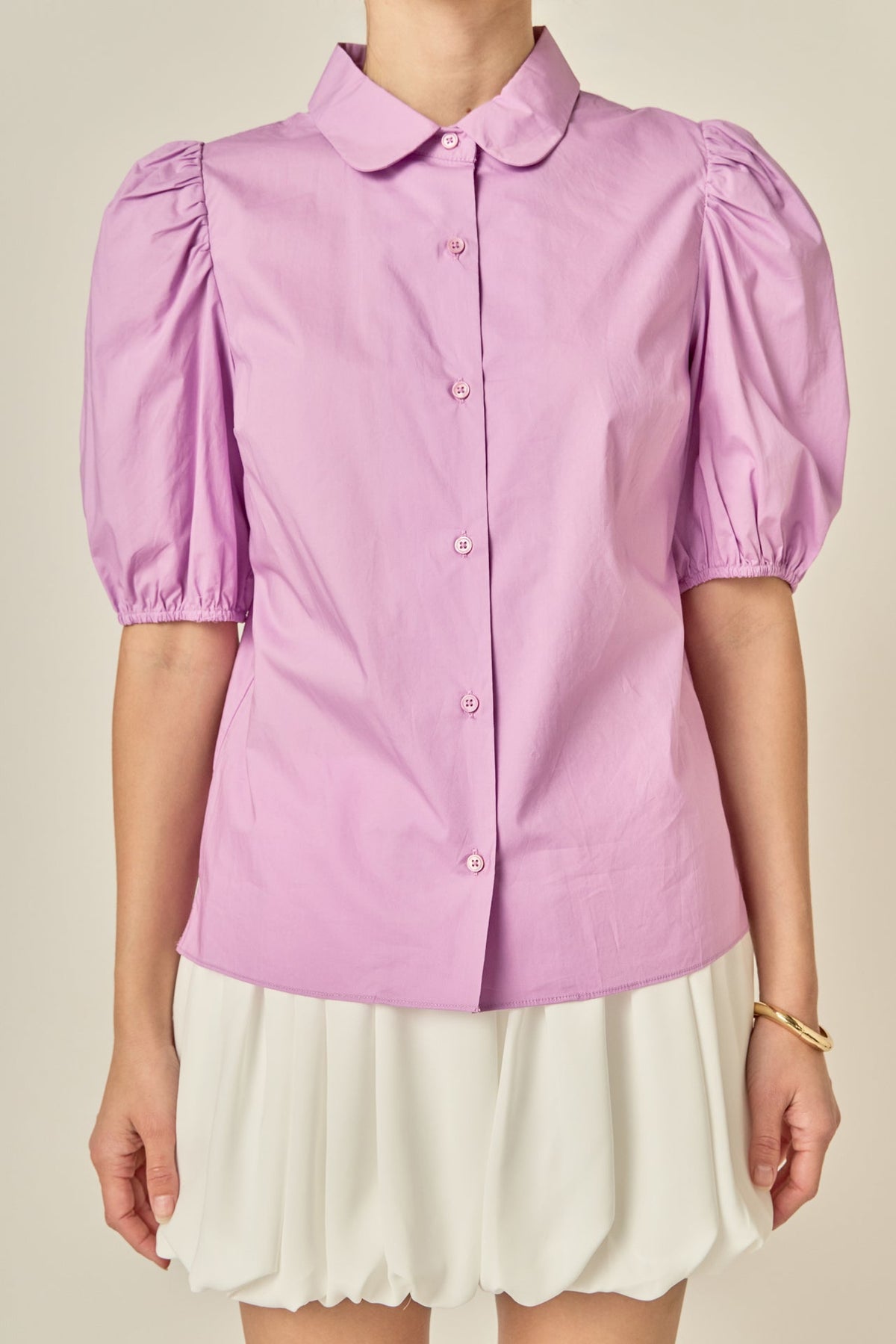 ENGLISH FACTORY - Peter Pan Collar Shirt - TOPS available at Objectrare
