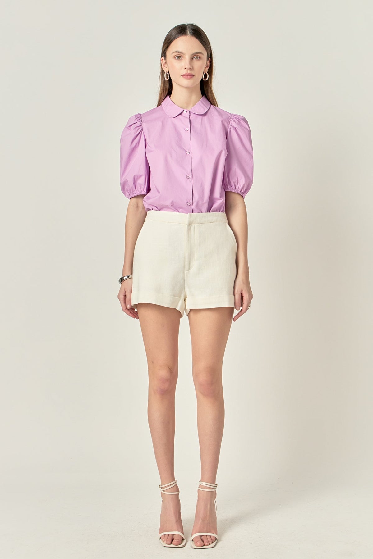 ENGLISH FACTORY - Peter Pan Collar Shirt - TOPS available at Objectrare