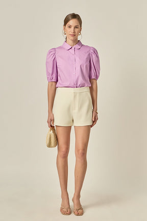 ENGLISH FACTORY - Peter Pan Collar Shirt - TOPS available at Objectrare