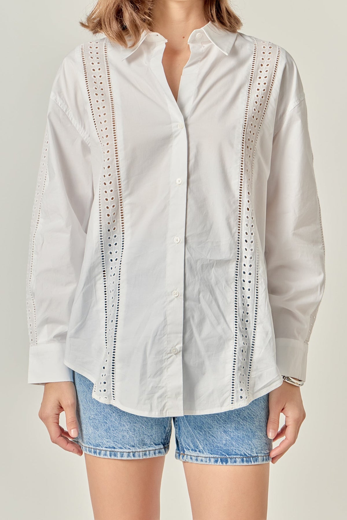 ENGLISH FACTORY - Embroidery Detail Shirt - TOPS available at Objectrare