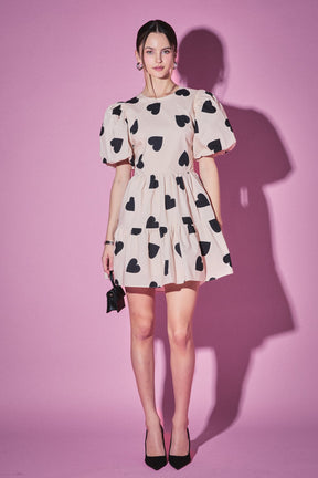 ENGLISH FACTORY - Heart Shape Back Cut Out Mini Dress - DRESSES available at Objectrare
