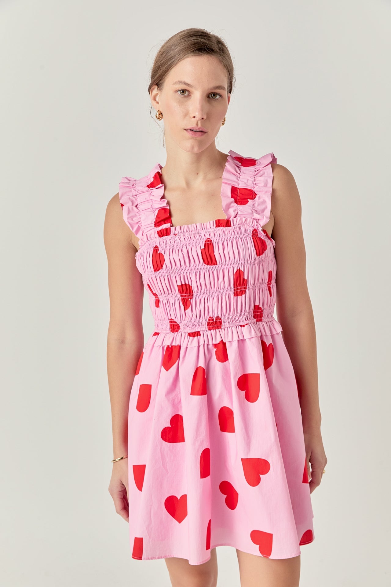 ENGLISH FACTORY - English Factory - Heart Shape Smocked Mini Dress - DRESSES available at Objectrare