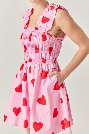 ENGLISH FACTORY - English Factory - Heart Shape Smocked Mini Dress - DRESSES available at Objectrare