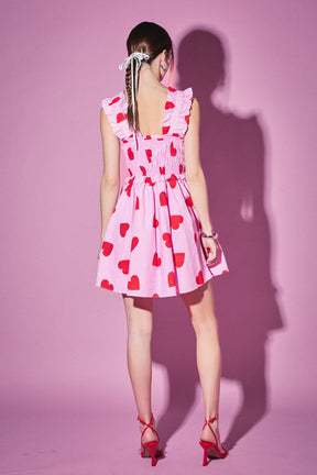 ENGLISH FACTORY - Heart Shape Smocked Mini Dress - DRESSES available at Objectrare