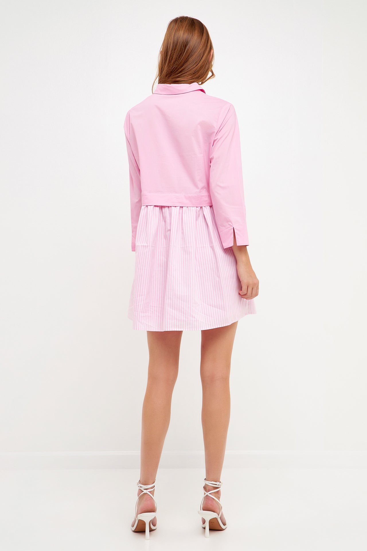 ENGLISH FACTORY - Stripe Contrast Shirt Mini Dress - DRESSES available at Objectrare