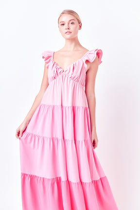 English Factory - Sweet Heart Color Block Maxi Dress- Sold Out PINK / M English Factory - Sweet Heart Color Block Maxi Dress- Sold Out PINK / M