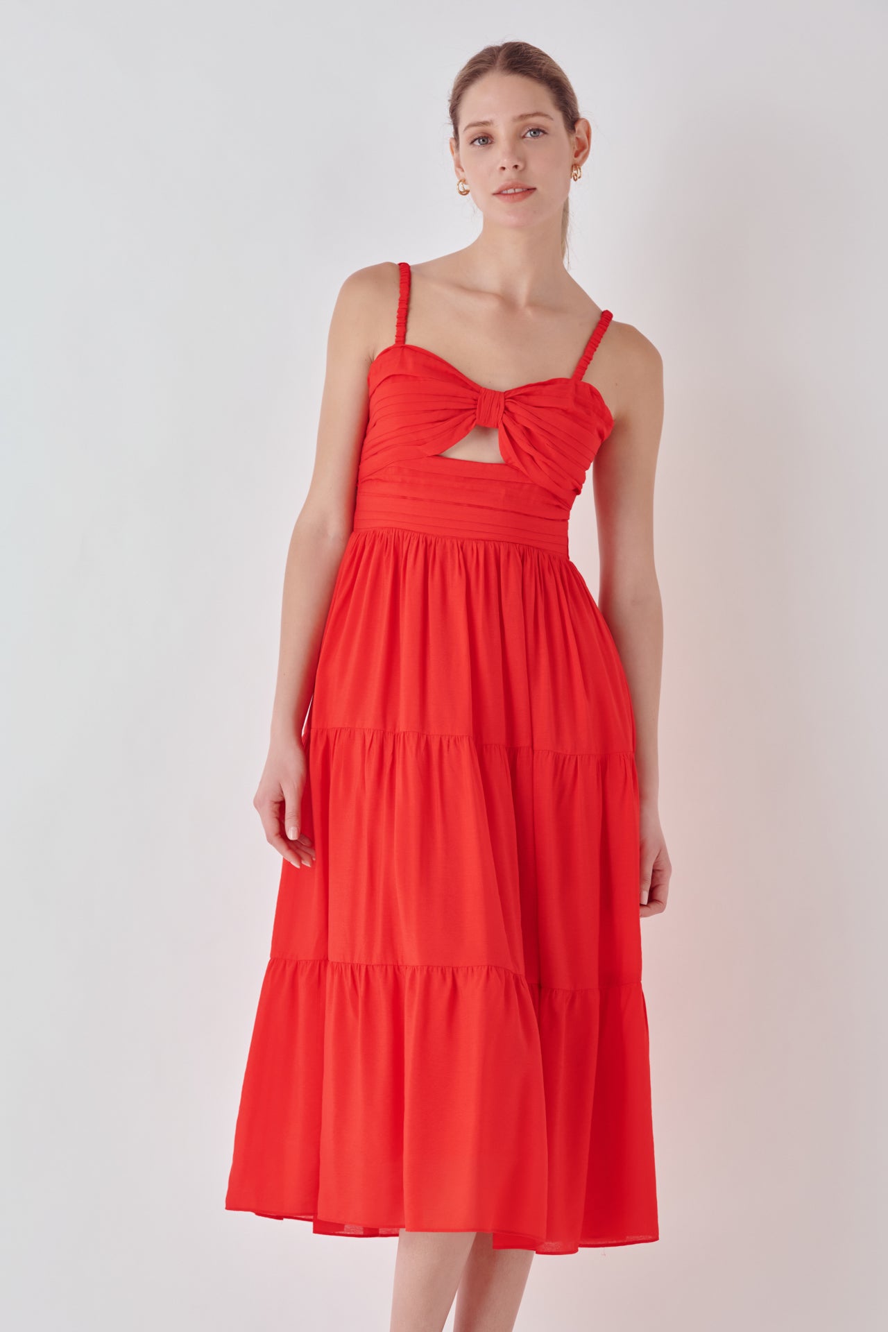 ENDLESS ROSE - Cut out Elastic Strap with Midi Dress - DRESSES available at Objectrare
