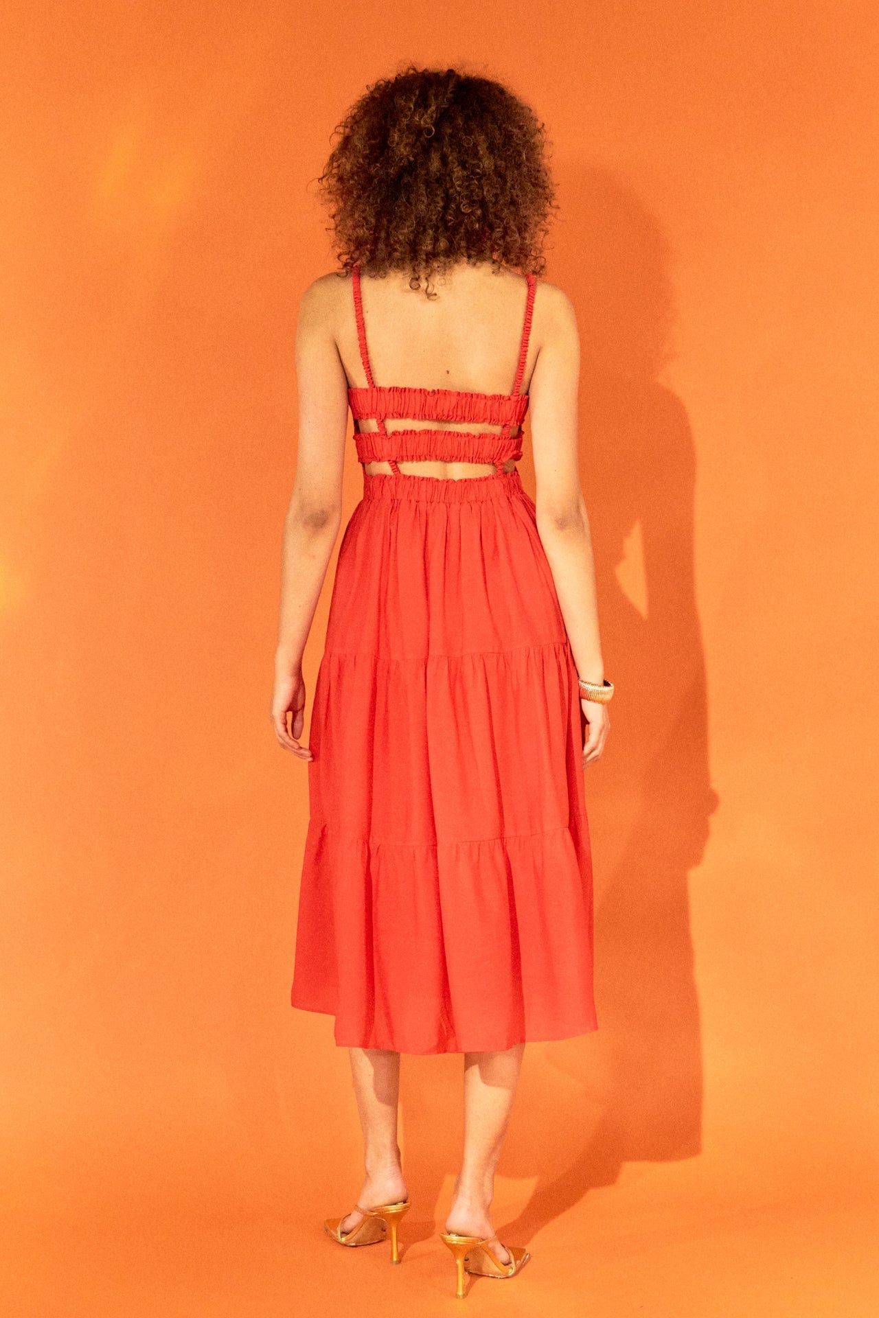 ENDLESS ROSE - Cut out Elastic Strap with Midi Dress - DRESSES available at Objectrare