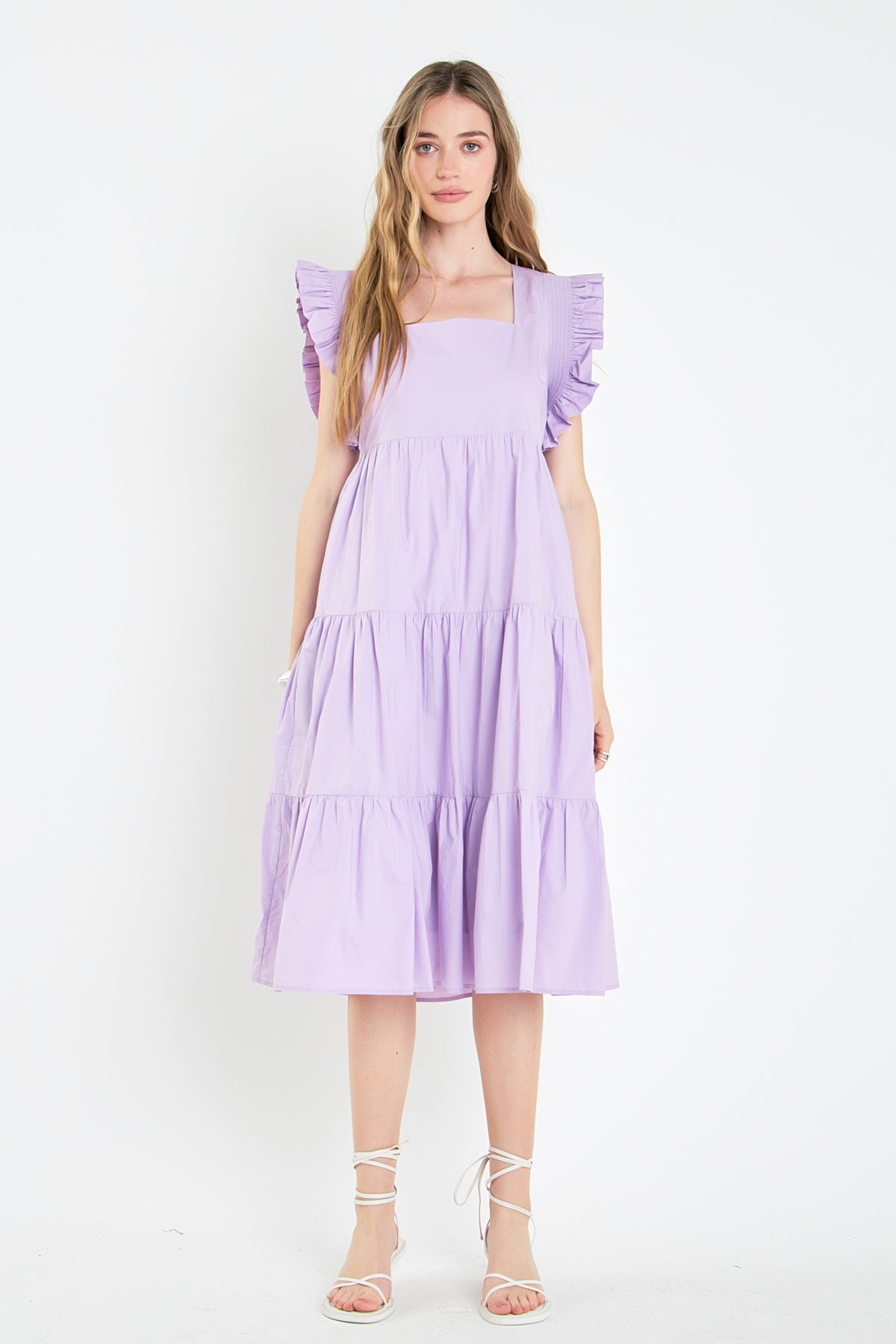 ENGLISH FACTORY - Tiered Midi Dress - DRESSES available at Objectrare