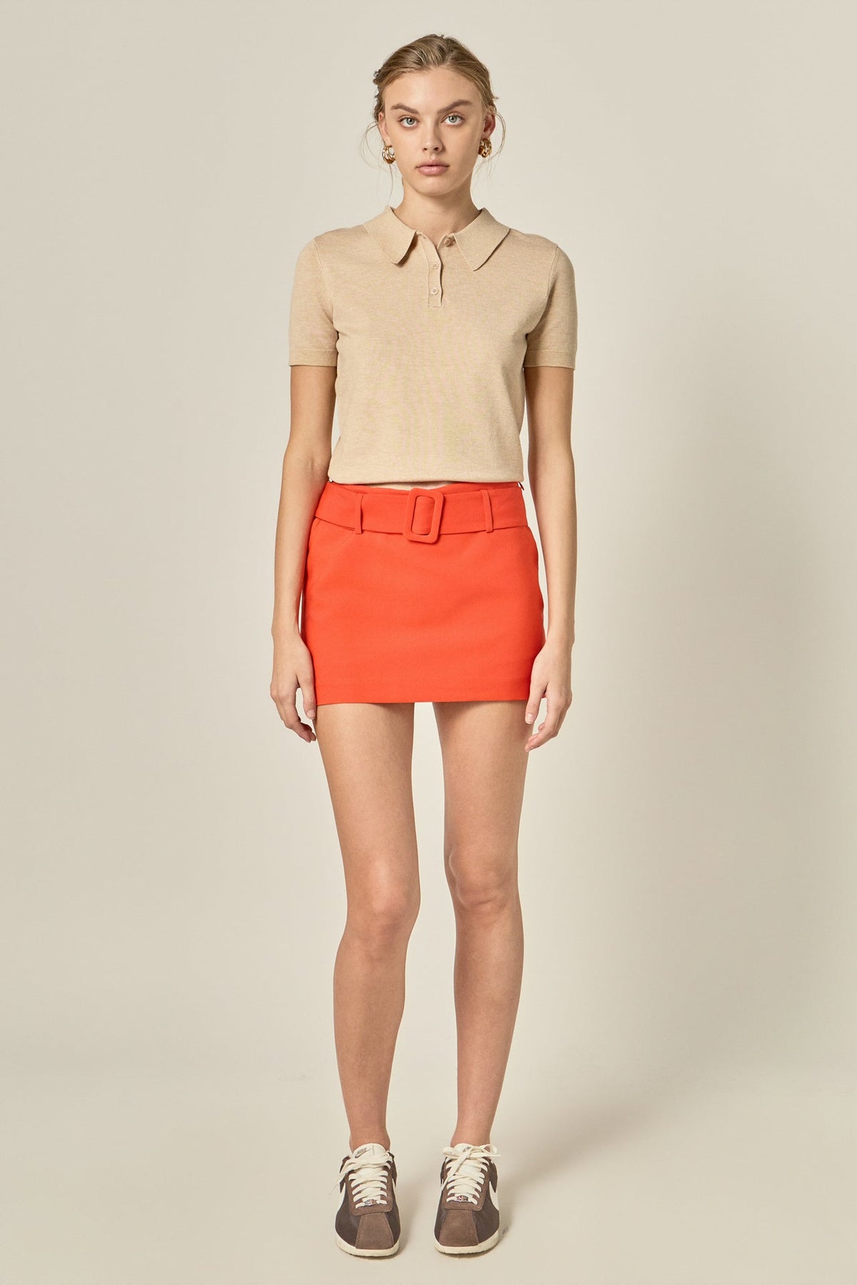 ENGLISH FACTORY - Belted Low Waist Skort - SKORTS available at Objectrare