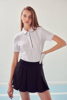 ENGLISH FACTORY - Sportwear Knit Polo Shirt - TOPS available at Objectrare