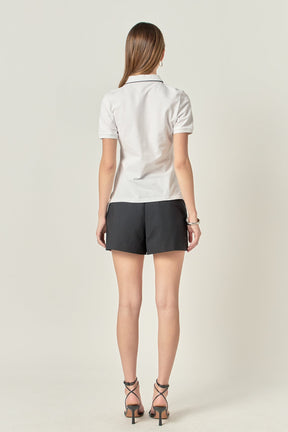 ENGLISH FACTORY - Sportwear Knit Polo Shirt - TOPS available at Objectrare