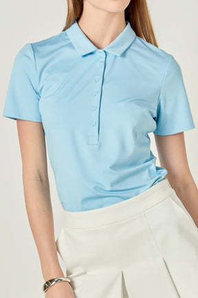 ENGLISH FACTORY - Sportswear Short Sleeve Stretched Top - T-SHIRTS available at Objectrare