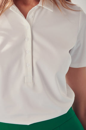 ENGLISH FACTORY - Sportswear Short Sleeve Stretched Top - T-SHIRTS available at Objectrare