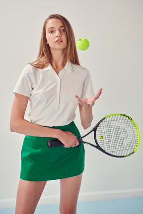ENGLISH FACTORY - Sportswear Short Sleeve Stretched Top - T-SHIRTS available at Objectrare
