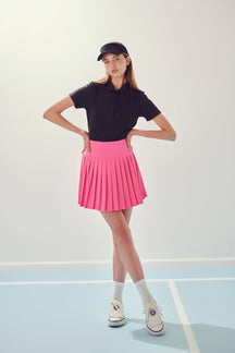ENGLISH FACTORY - Sportswear Pleated Stretched Skort - SKORTS available at Objectrare