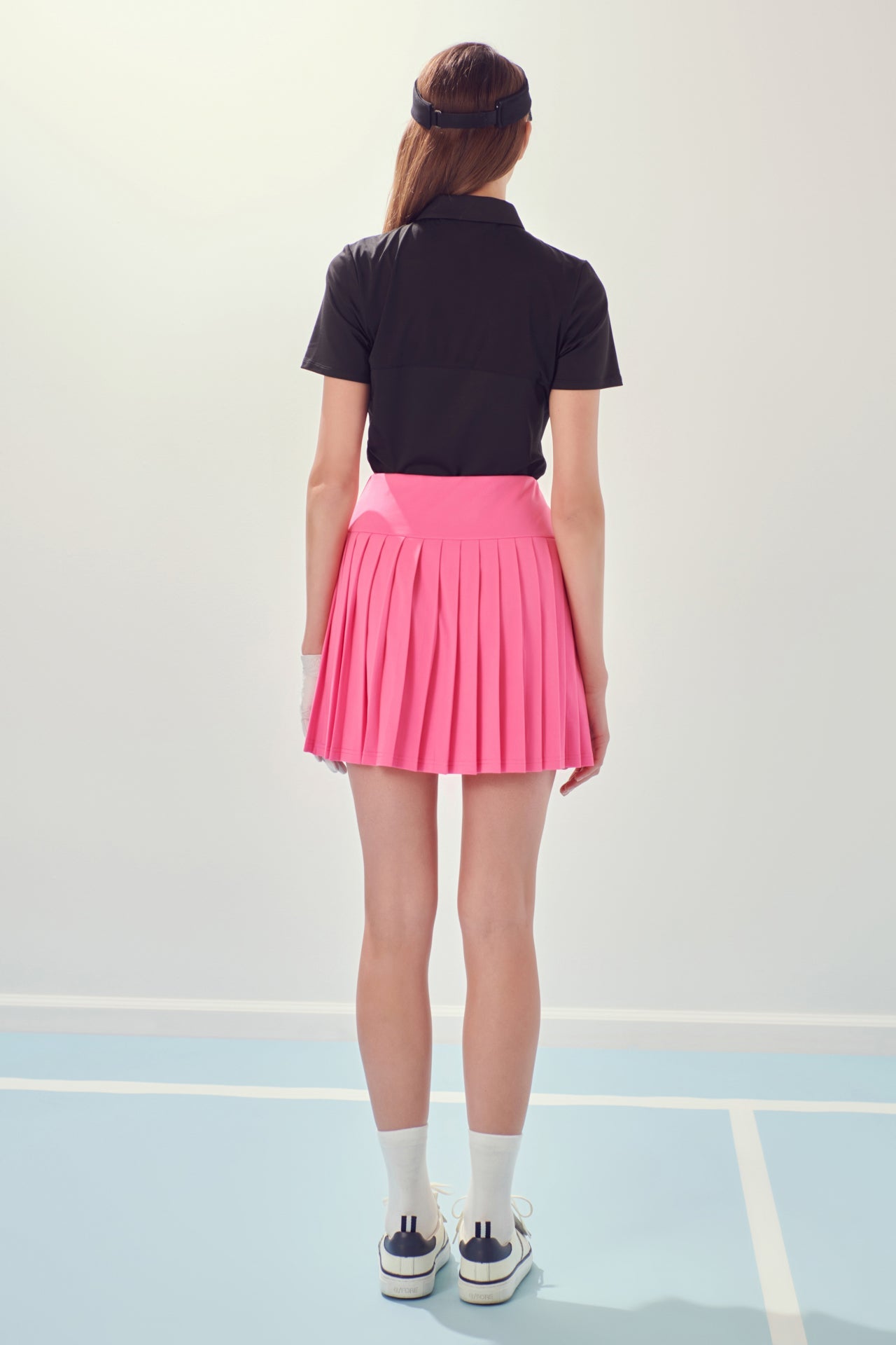 ENGLISH FACTORY - English Factory - Sportswear Pleated Stretched Skort - SKORTS available at Objectrare