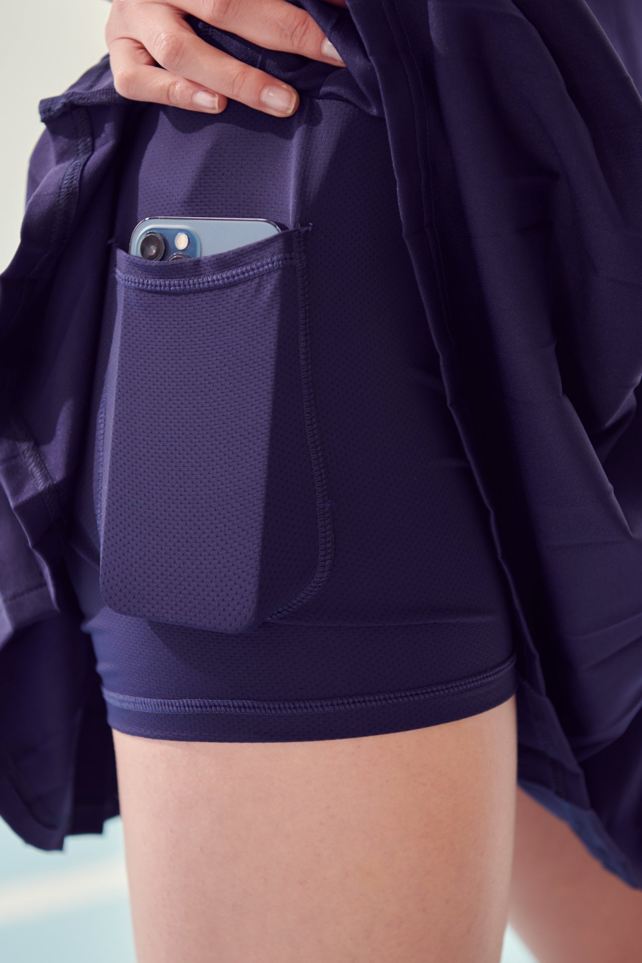 ENGLISH FACTORY - English Factory - Sportswear Pleated Stretched Skort - SKORTS available at Objectrare