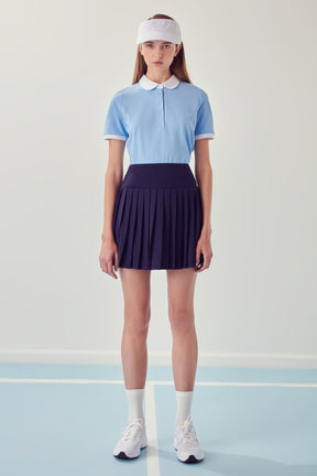 ENGLISH FACTORY - English Factory - Sportswear Pleated Stretched Skort - SKORTS available at Objectrare