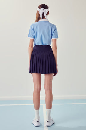 ENGLISH FACTORY - English Factory - Sportswear Pleated Stretched Skort - SKORTS available at Objectrare