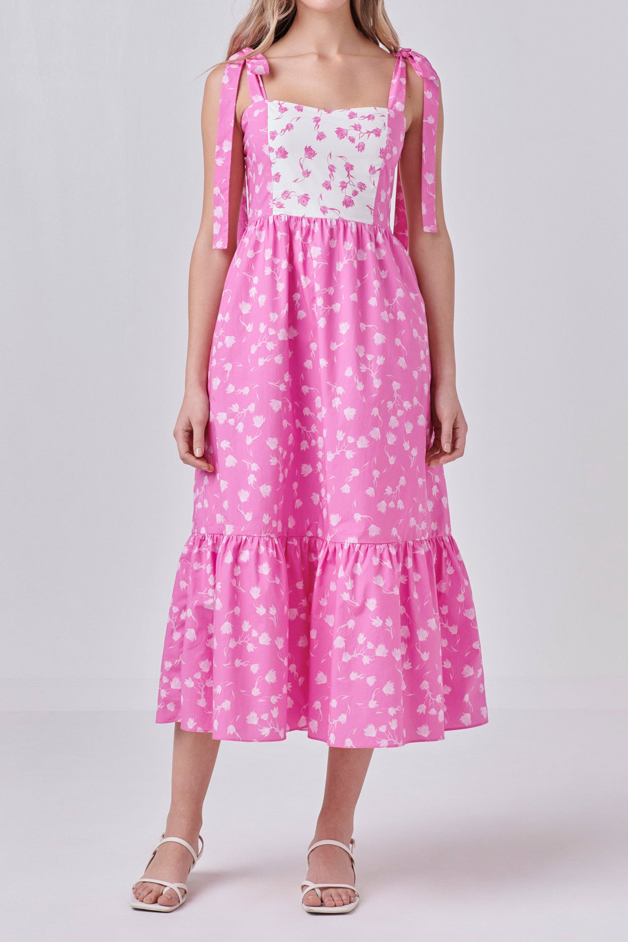 ENGLISH FACTORY - Contrast Floral Maxi Dress - DRESSES available at Objectrare