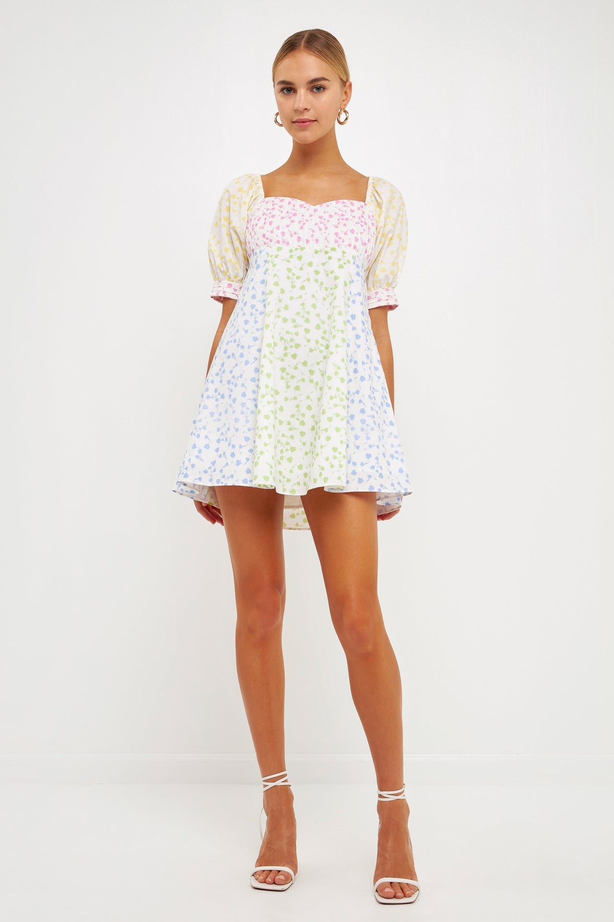 ENGLISH FACTORY - Multi Floral Print Mini Dress - DRESSES available at Objectrare