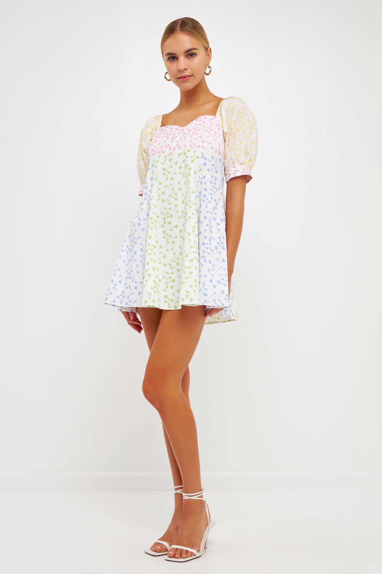 ENGLISH FACTORY - Multi Floral Print Mini Dress - DRESSES available at Objectrare