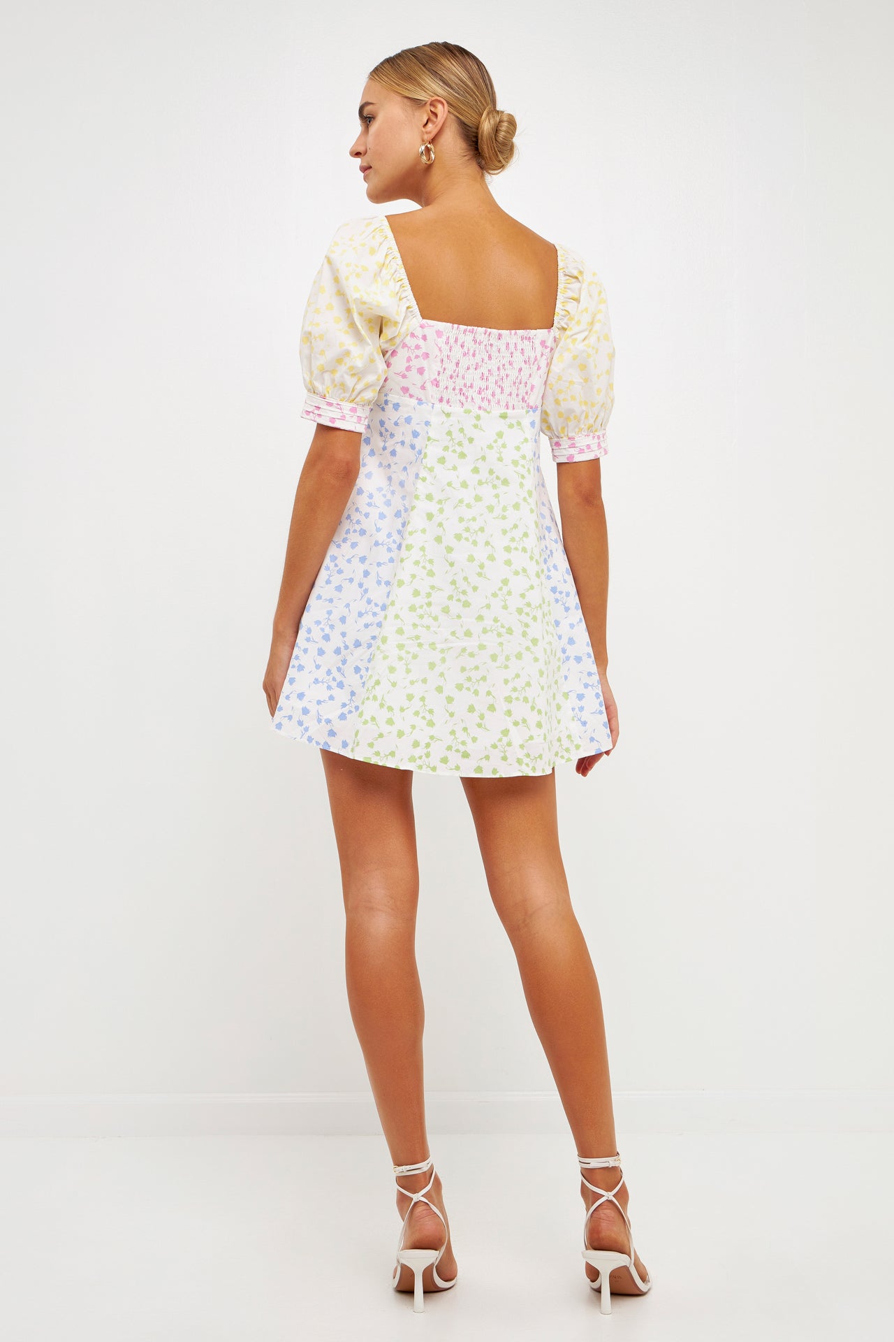 ENGLISH FACTORY - Multi Floral Print Mini Dress - DRESSES available at Objectrare