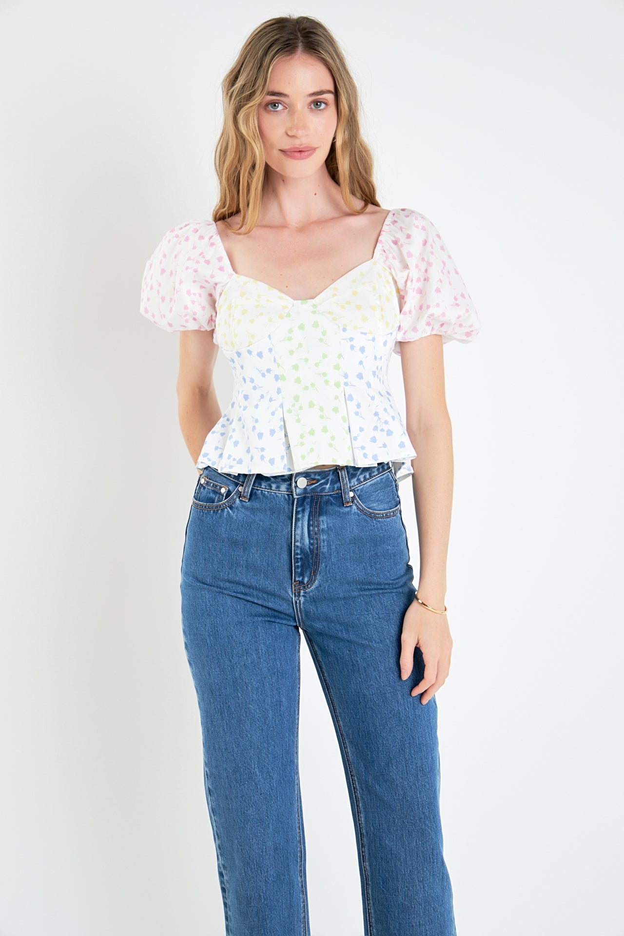 ENGLISH FACTORY - English Factory - Multi Floral Print Top - TOPS available at Objectrare