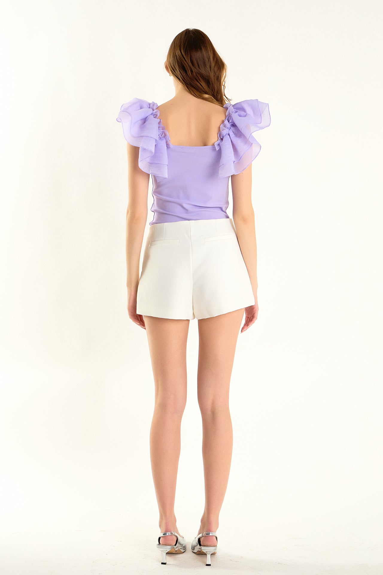 ENDLESS ROSE - Organza Ruffle with Knit Top - TOPS available at Objectrare