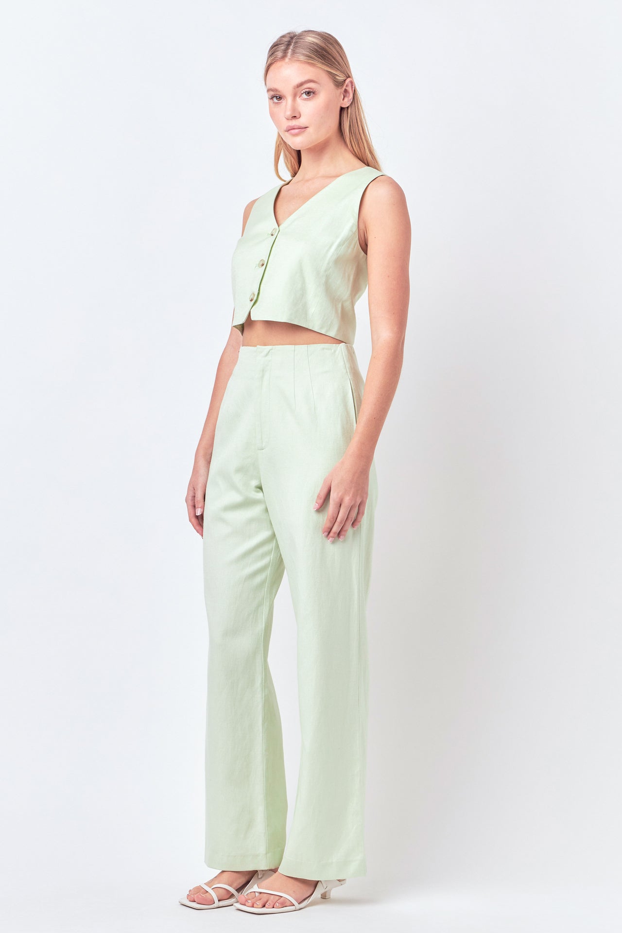 ENGLISH FACTORY - Linen Blend Vest - TOPS available at Objectrare