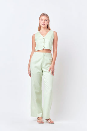 ENGLISH FACTORY - Linen Blend Pants - PANTS available at Objectrare