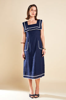 ENGLISH FACTORY - English Factory - Square Neckline Midi Dress - DRESSES available at Objectrare