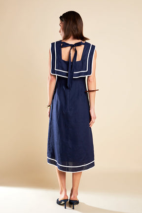 ENGLISH FACTORY - English Factory - Square Neckline Midi Dress - DRESSES available at Objectrare