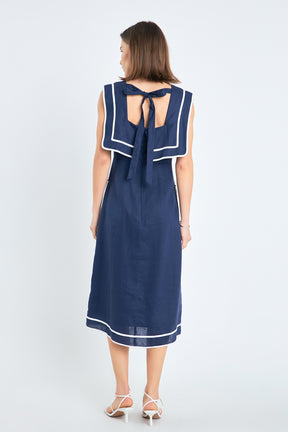 ENGLISH FACTORY - Square Neckline Midi Dress - DRESSES available at Objectrare